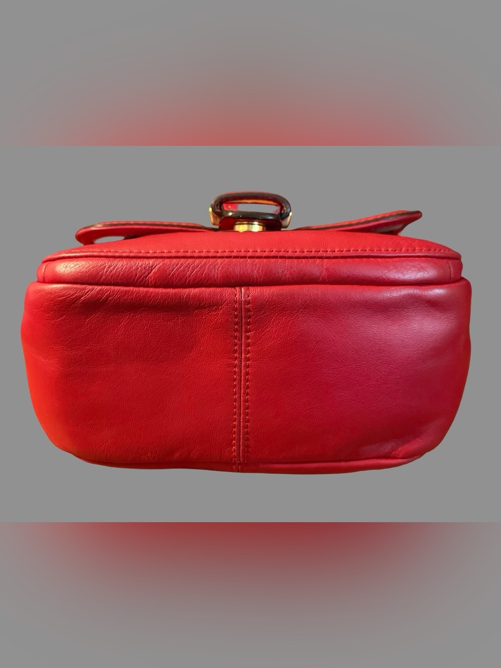 Coach Campbell Red Leather Camera Crossbody Bag – Style F25150 - Picture 3 of 8
